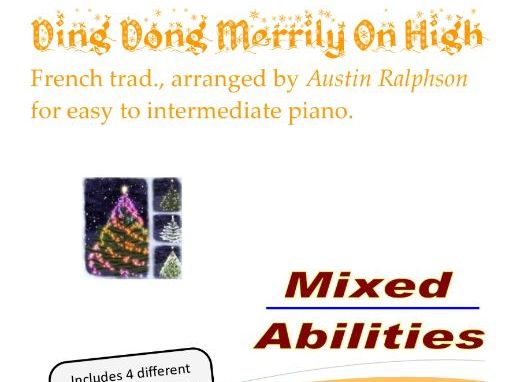 Ding Dong Merrily - easy to med. piano
