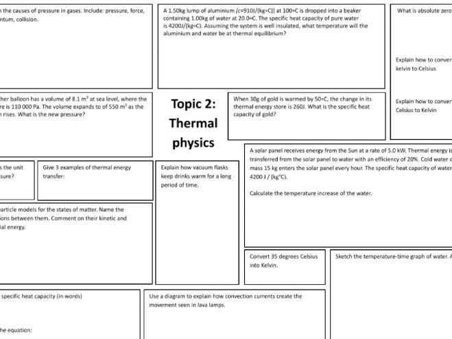 Topic 2 Thermal Physics Cambridge iGCSE Physics