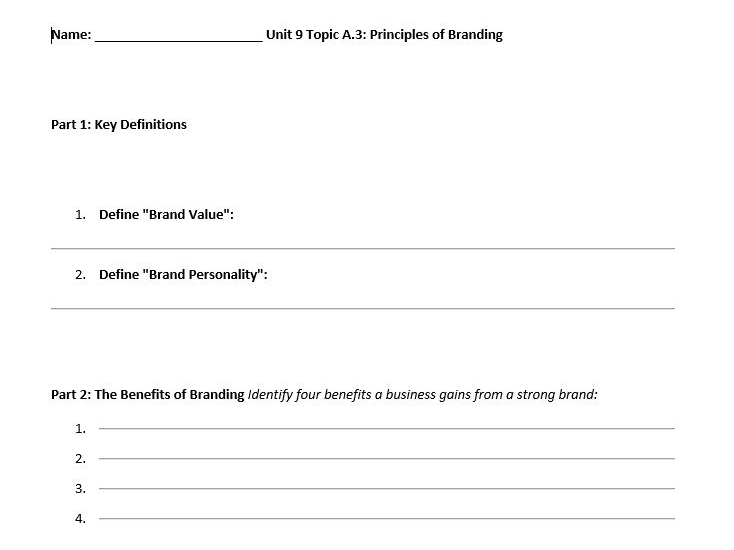 Marketing Principles: Brand Personality