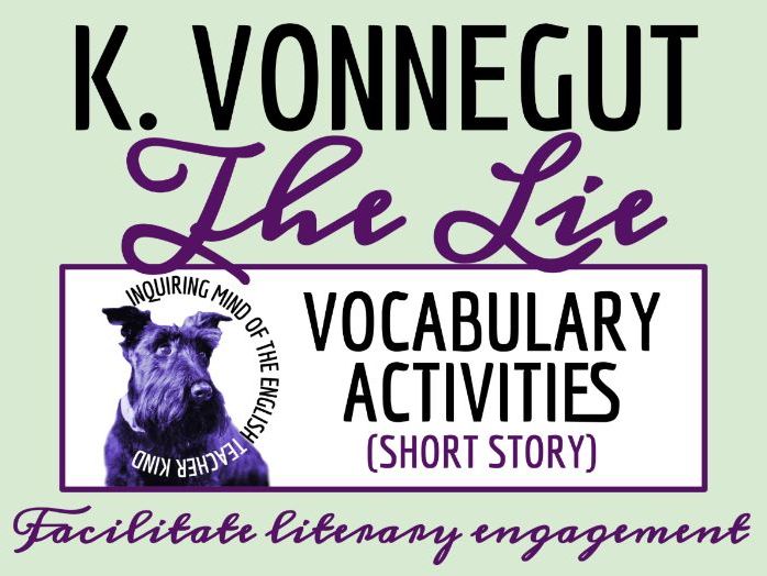 "The Lie" by Kurt Vonnegut Vocabulary Worksheet, Crossword Puzzle, and Word Search