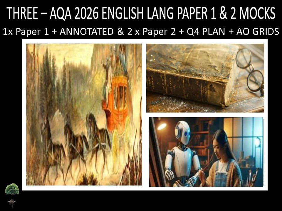 THREE - AQA PAPER 1 & 2 | 2026 FULL MOCKS | ANNOTATED | Q4 PLAN | AO GRIDS