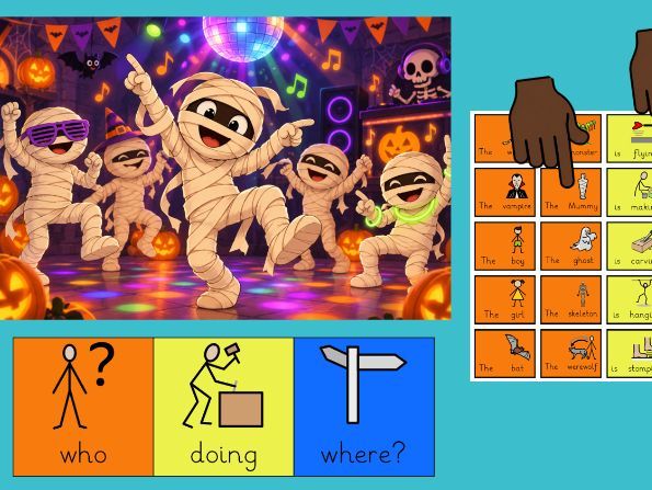Halloween Colourful Semantics fun! Group or 1:1