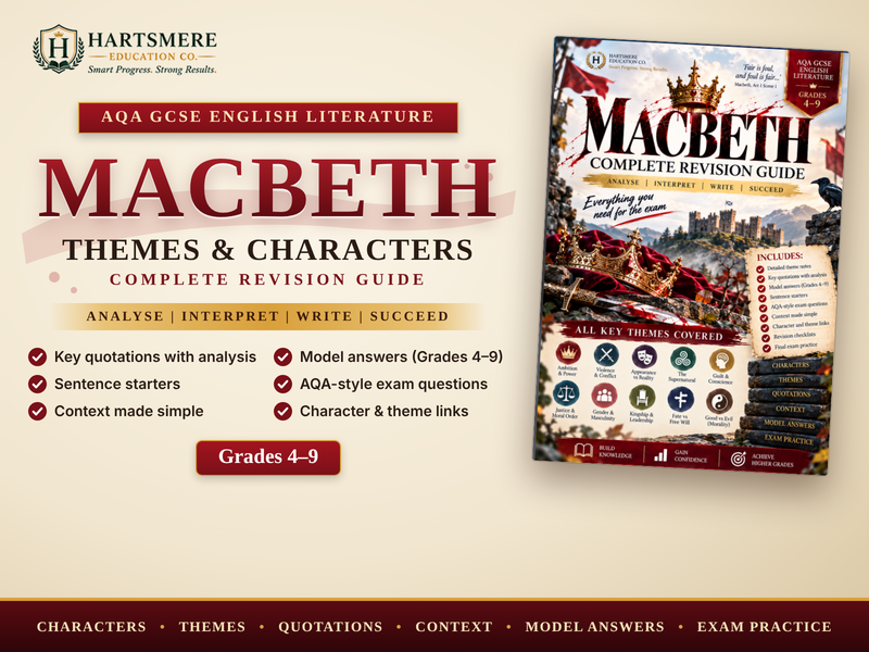 AQA Macbeth Themes and Characters Revision