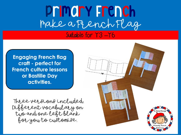 Make a French Flag - A fun craft activity