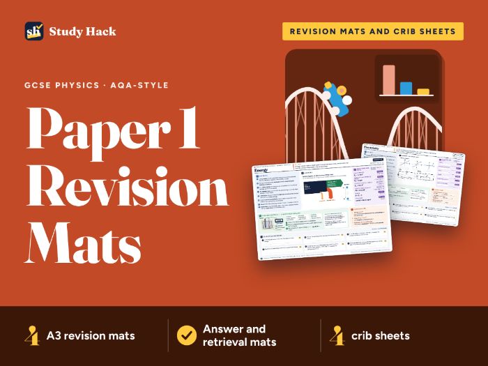 GCSE Physics Paper 1 Revision Bundle (AQA-style): Mats, Quizzes, Exam Booklets, Flashcards