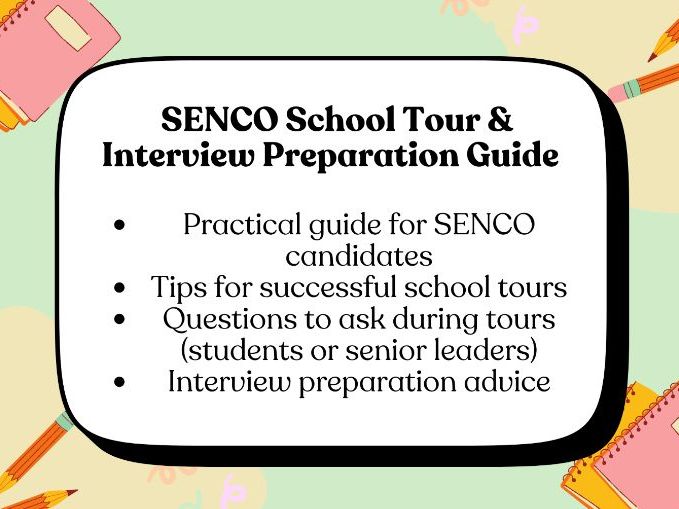 SENCO School Tour & Interview Preparation Guide | Tips, Questions & Observation Notes