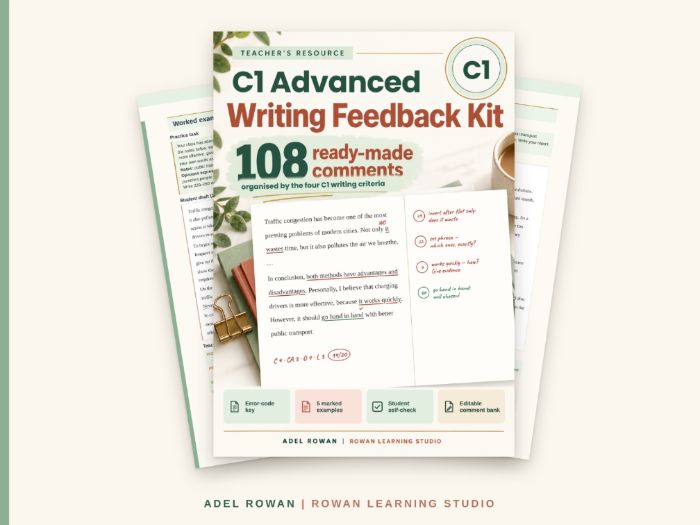 C1 Advanced Writing - Teacher's Feedback Kit