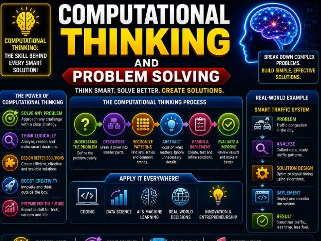 Computational thinking | CS PPT +Worksheets +Activity + Mcq Quiz + Answers_Marking Scheme