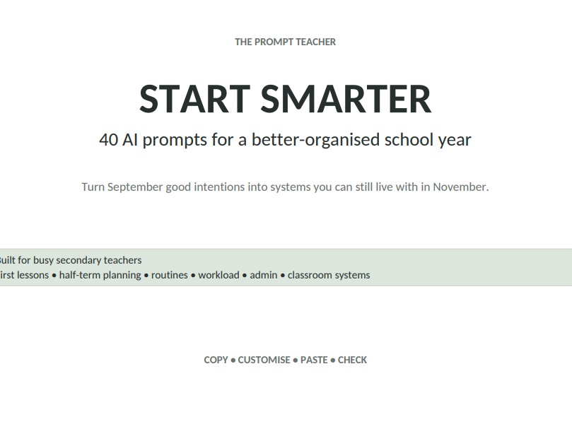 Back to School AI Prompts for Teachers