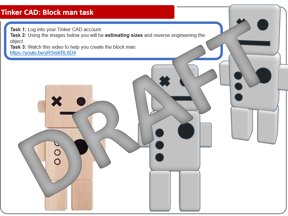 How to draw a Block person in TinkerCAD