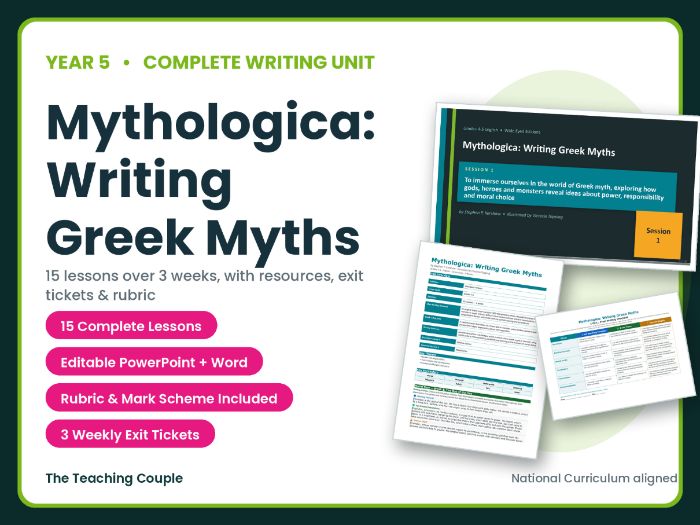 Mythologica: Writing Greek Myths | Year 5 English Unit