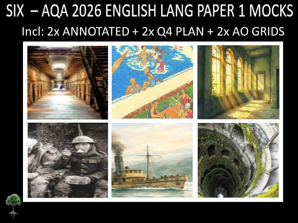 SIX - AQA PAPER 1 | 2026 FULL MOCKS | ANNOTATED | Q4 PLAN | AO GRIDS