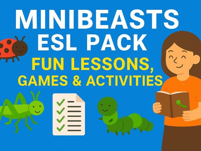 Minibeasts ESL Pack – Fun Vocabulary, Grammar & Speaking Activities + Editable Templates