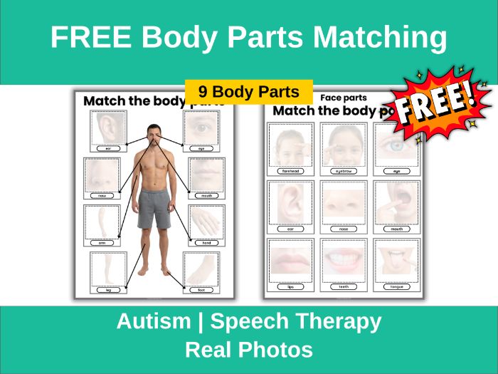 FREE Body Parts Matching (Autism)