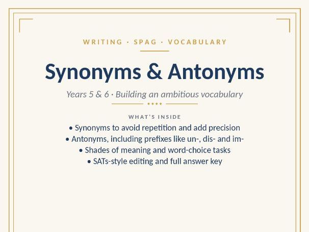 Synonyms & Antonyms