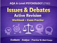 AQA A-Level Psychology Issues & Debates Active Revision (7182) | Workbook + Exam Practice