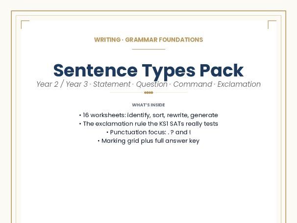 Sentence Types Pack