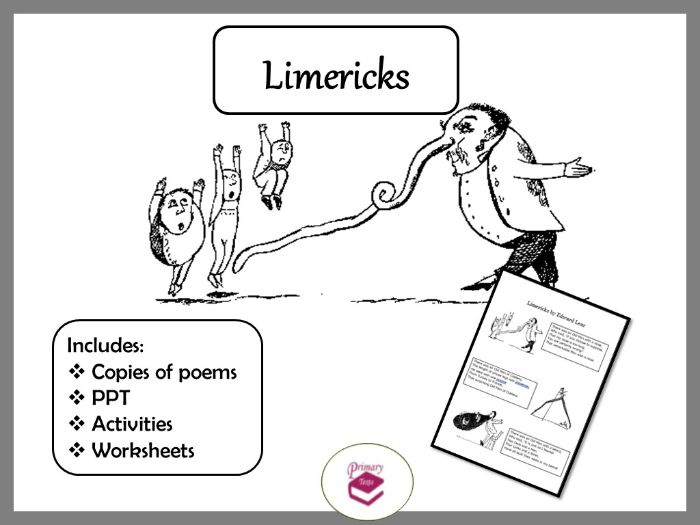 Limericks by Edward Lear: PPT, poem and worksheets