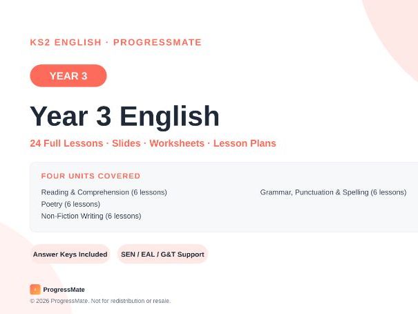 KS2 - English Year 3