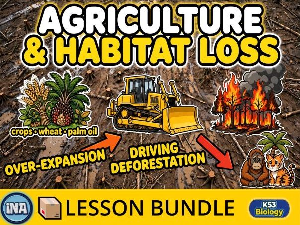 Agriculture and Habitat Loss - Complete KS3 Biology Lesson Pack