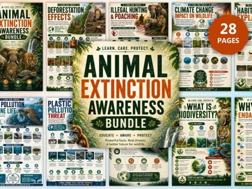 Animal Extinction Awareness Bundle – 28 Pages