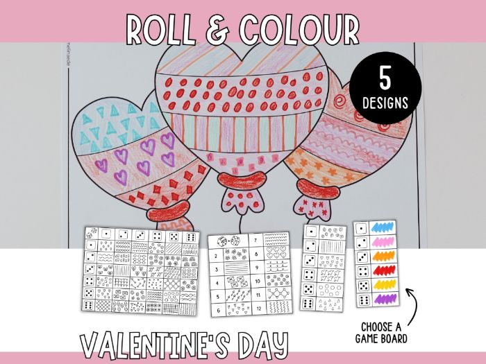 Roll & Colour - Valentine’s Day