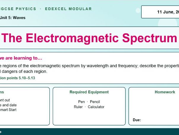 IGCSE Physics: The Electromagnetic Spectrum | Edexcel Modular | Unit 5 | L5