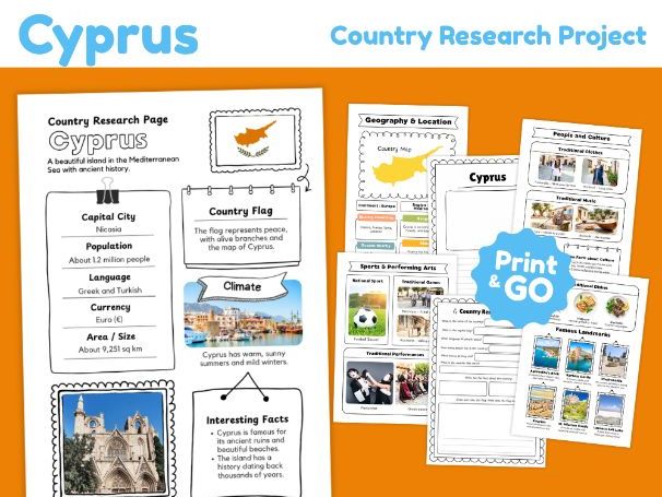Cyprus Geography Research Project | Printable Activities