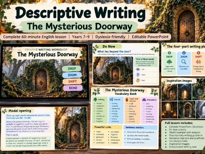 Dyslexic-friendly Descriptive Writing Lesson