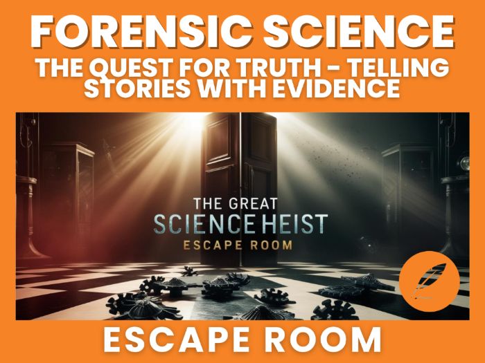 PREMIUM Forensic Science & Blood Spatter Escape Room - KS3, GCSE