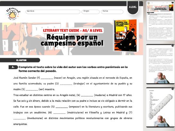 AS/A Level Spanish Literary Text Guide: Réquiem por un campesino español (El Autor)