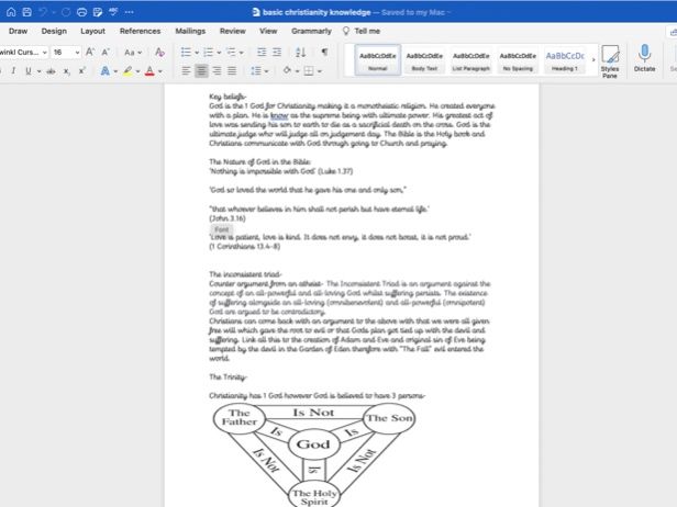 Christianity GCSE help document