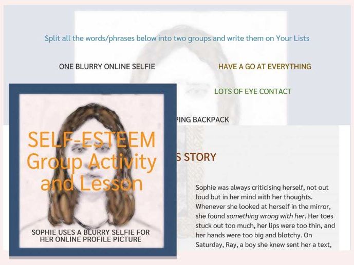 Self-esteem Lesson - Group Activity KS3-4 (UK)