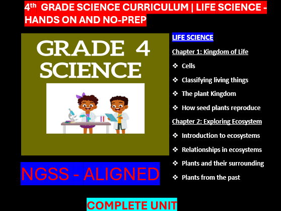Grade 4 Science Curriculum Life Science | Hands-on and No-prep-NGSS