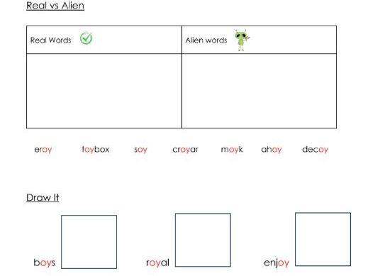 Phonics - oy sound worksheets - Resource bundle