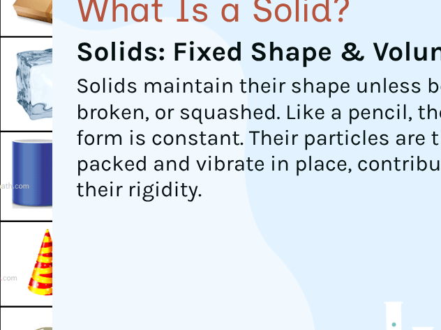 To identify solids using their properties.