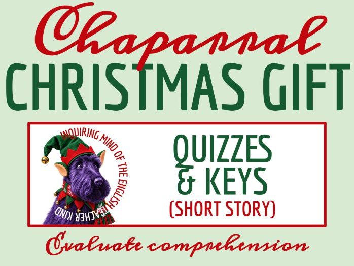 "A Chaparral Christmas Gift" by O. Henry Quiz and Answer Key | Winter Holiday Literature