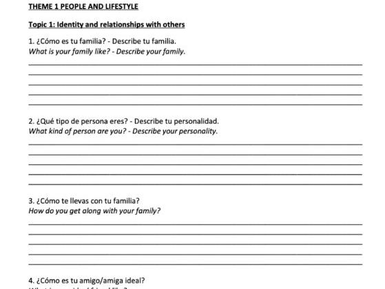 GCSE Spanish Speaking & Writing Booklet 2026