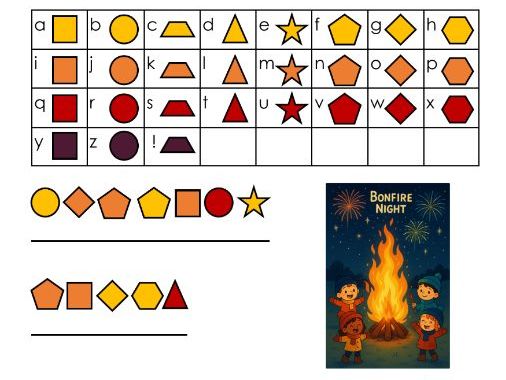Bonfire Night Spelling Code Breakers
