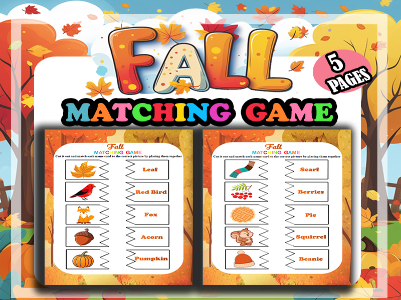 Autumn/ Fall Pumpkin Matching Game for EYFS / Nursery / Reception