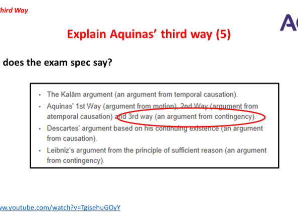 What Is Aquinas Third Way AQA Teaching Resources