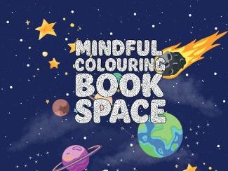 Mindful Colouring Page for Kids: Space Adventure with Rockets, Aliens & Planets – 30 Relaxing Pages