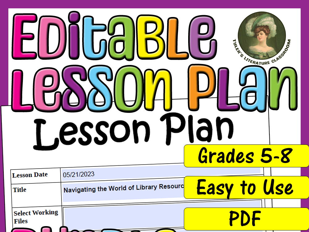 Bundle #2 : Editable Lesson Plan for Middle School