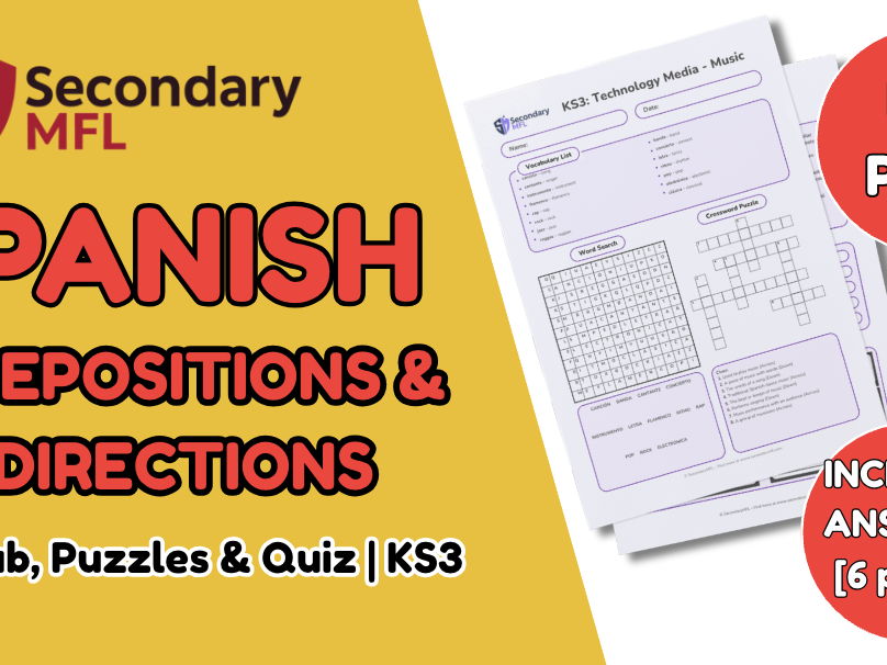 KS3 Spanish: Prepositions Activity Pack