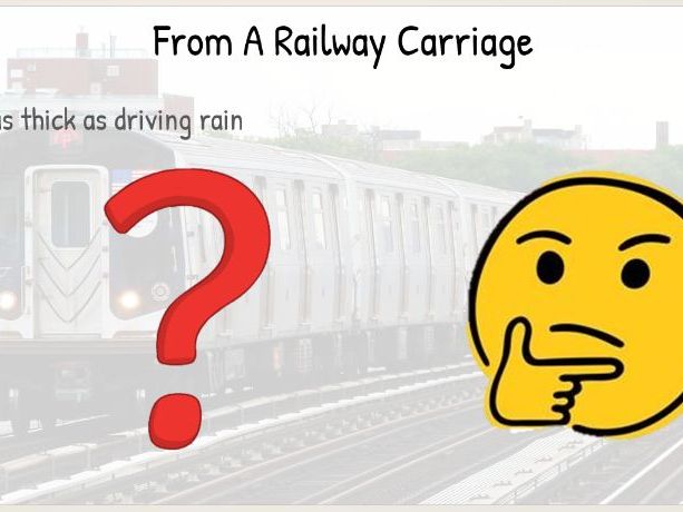 From a railway carriage poem lesson