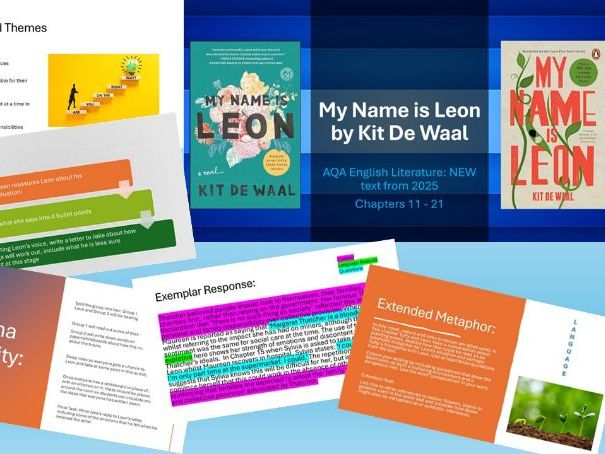 NEW text from 2025: AQA My Name is Leon Chapters 11 - 21