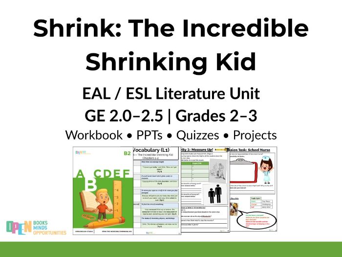 Stink: The Incredible Shrinking Kid – EAL Literature Unit