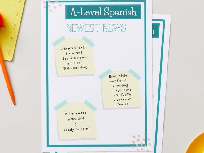 A-Level Spanish - Maricarmen - Los movimientos populares (news article,grammar, vocab, reading)