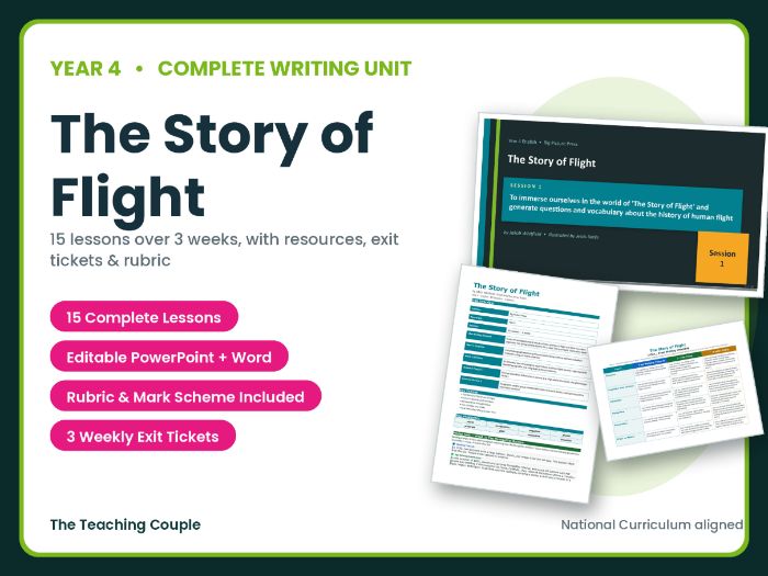 The Story of Flight | Year 4 English Unit | 15 Complete Lessons + Resources