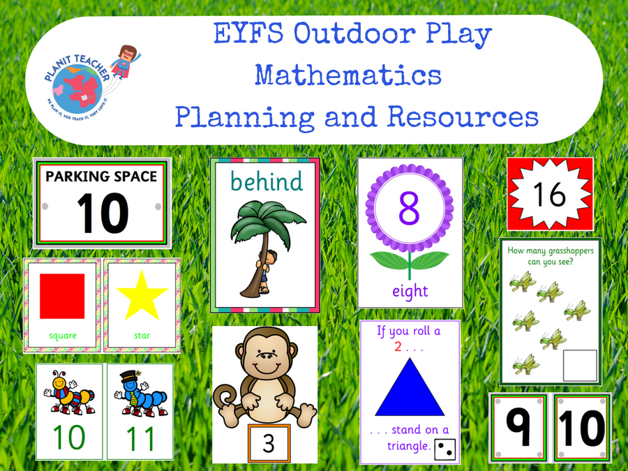 Outdoor Area Planning and Resources EYFS Mathematics by PlanitTeacher
